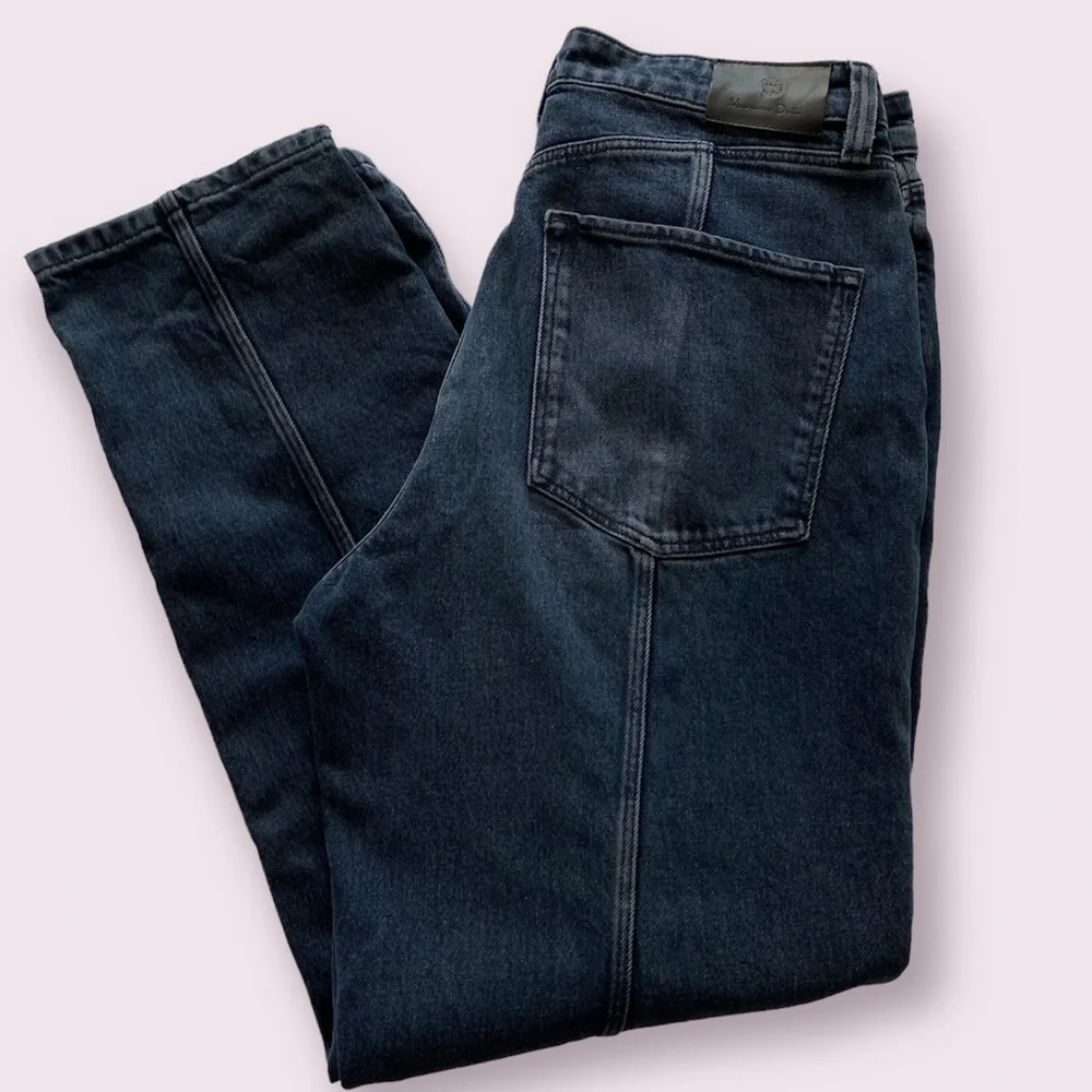 Massimo Dutti blue jeans seamed straight leg denim baggy 5040/711 EUR 42 USA 10 - Picture 6 of 16